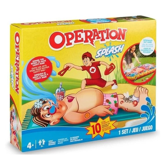 Hasbro Operation Splash Family Game for Your Water Fun Outdoor Game - Picture 1 of 9